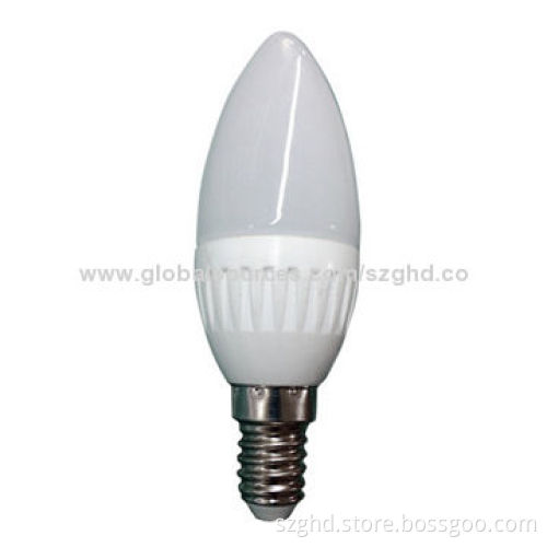 Dimmable LED Candle Bulb, 3W, E14, 2,700-6,500K Color Temperature, 100-240V AC Voltage